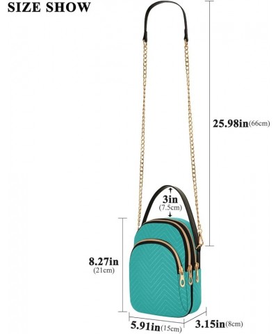 Turquoise Green Crossbody Handbags Zip Cell Phone Purse Womens Leather Handbags Purses Light Sea Green $11.18 Shoulder Bags