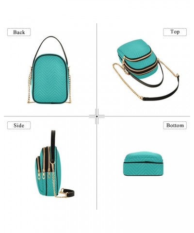 Turquoise Green Crossbody Handbags Zip Cell Phone Purse Womens Leather Handbags Purses Light Sea Green $11.18 Shoulder Bags