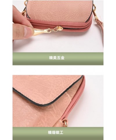 Crossbody Phone Bag for Women Leather Ladies Flip Cross Body Wallet Mini Handbags Phone Purse Brown $22.68 Totes