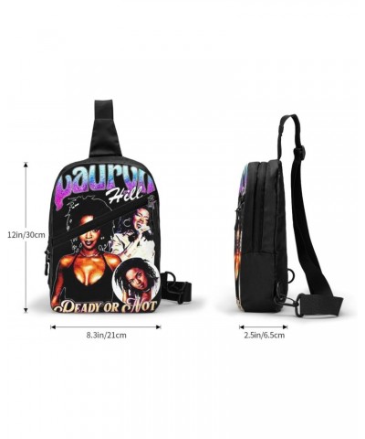 Lauryn Greatest Rapper Hill Crossbody Handbag Chest Bag Sling Backpack Adjustable Shoulder Bag Hiking Daypack Stylish Chest P...