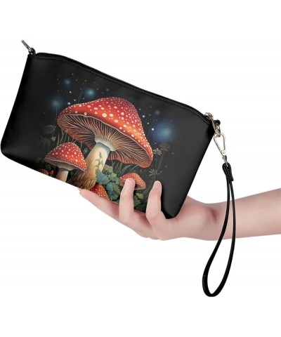 South Indian Navajo Small Crossbody Bag Womens Leather Shoulder Bag Wristlet Purse Handbag with Zipper Red Mushroom $20.51 Cr...