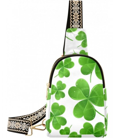 St Patricks Day Crossbody Sling Bags for Women Men Leather Chest Bags Purse Adjustable Cross Body Daypack for Outdoors Workou...