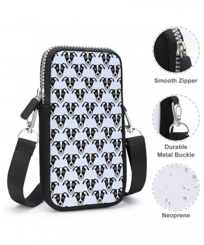 Hand Drawn Dog Heads Unisex Cross-Body Bags Small Phone Purses Wallet Shoulder Bag Pouch for Travel Beach Workout $13.73 Cros...