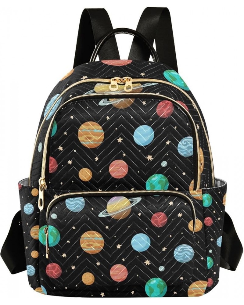 Small Backpack for Women Travel Bag Solar System Planets Space Daypack Purse Fashion Shoulder Bag Rucksack Small A521 $11.44 ...