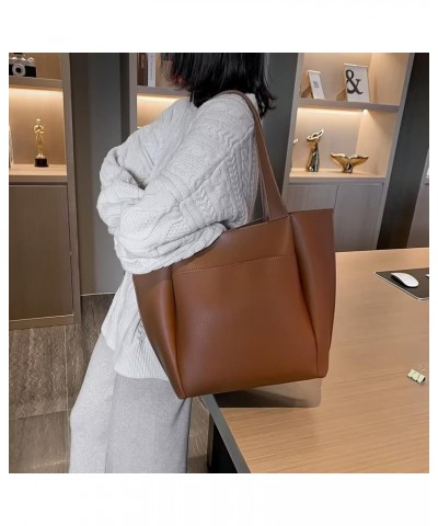 Purses and Handbags for Women Minimalist Leather Tote Shoulder Bag Spacious Top Handle Bag Satchel Everyday Work Bag Beige $2...