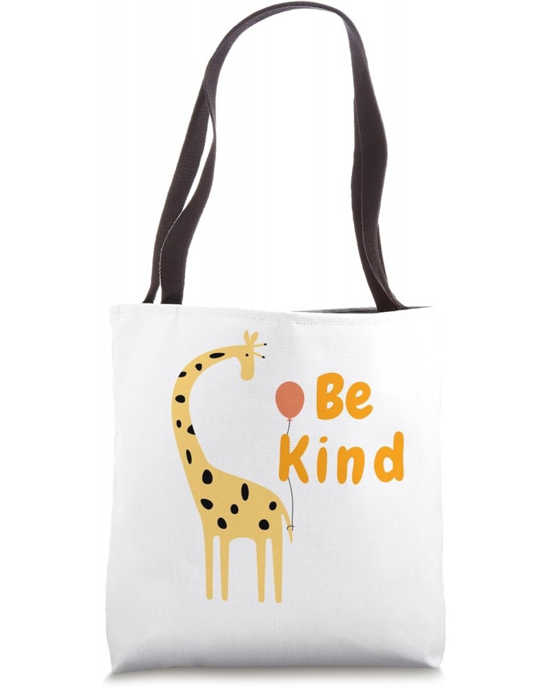 giraffe, be kind,animal,zoo,cute,simple,unique,fancy,balloon Tote Bag $14.29 Totes