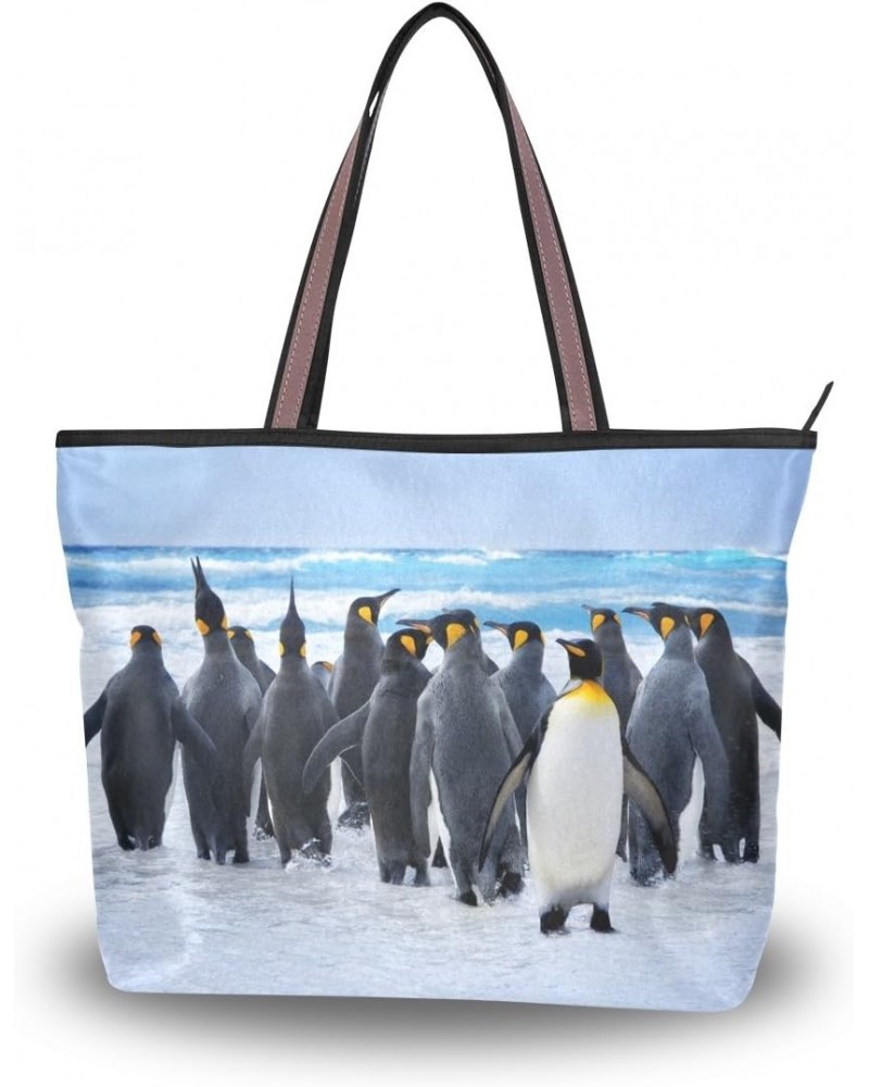 Cooper girl A Group Of Penguins Tote Bag Top Handle Handbag Shoulder Bag Large Capacity $21.83 Totes