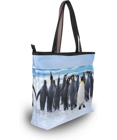 Cooper girl A Group Of Penguins Tote Bag Top Handle Handbag Shoulder Bag Large Capacity $21.83 Totes