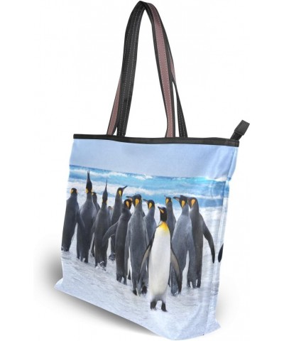 Cooper girl A Group Of Penguins Tote Bag Top Handle Handbag Shoulder Bag Large Capacity $21.83 Totes