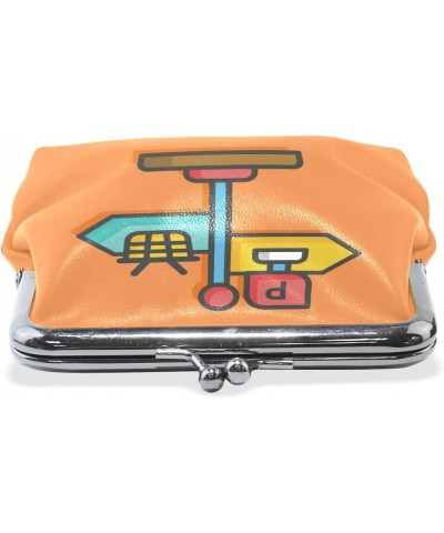 Cartoon Burger Leather Kiss-Lock Coin Purse Wallet Portable Clutch bag For Women Girls Colour8 $14.15 Wallets