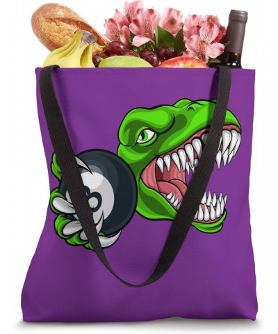 Funny Billiards T-Rex Art Billiards Playing Pool Players Tee Tote Bag $9.68 Totes