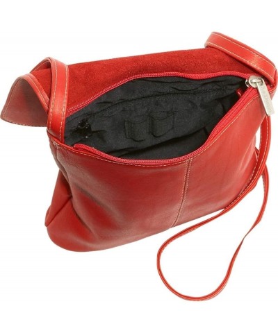 Leather Flap-Over Bag - Casual Crossbody Bags For Women Cafe $26.62 Crossbody Bags