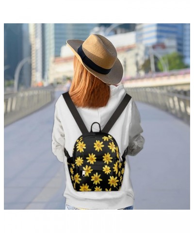 Boho Floral Small Backpack Purse for Women Mini Daypack Purse Lightweight Casual Shoulder Bag for Shopping Travel Daily and W...