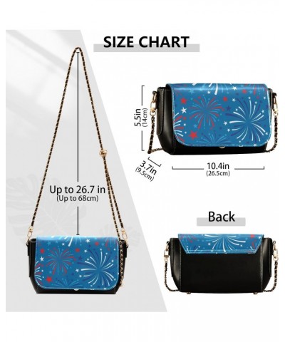 4th Of July Crossbody Bags for Women Handbag Leather Purse Shoulder Bag for Gifts Work Daily $17.20 Shoulder Bags