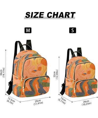 Abstract Colorful Marble Women's Backpack Purse Causal Daypack Work Travel College Business Trip Bag Shoulder Bag Small $17.6...