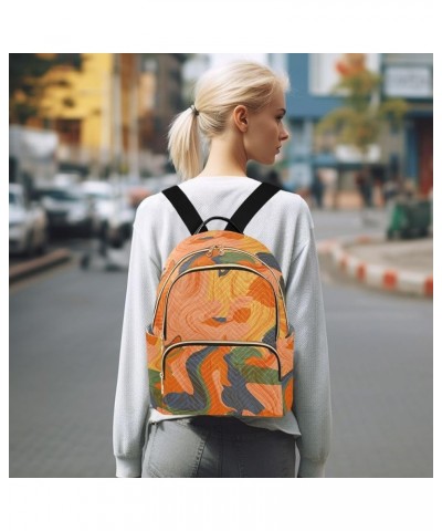 Abstract Colorful Marble Women's Backpack Purse Causal Daypack Work Travel College Business Trip Bag Shoulder Bag Small $17.6...