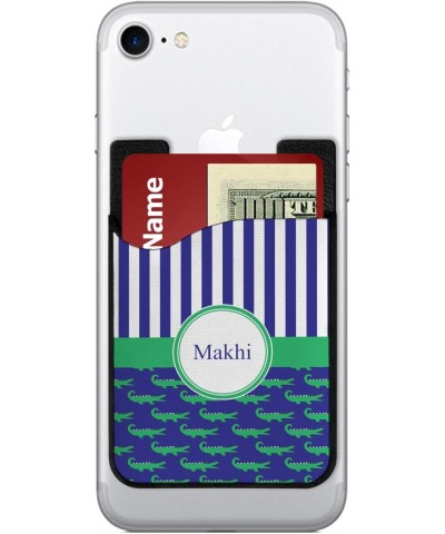 Personalized Alligators & Stripes 2-in-1 Cell Phone Credit Card Holder & Screen Cleaner $13.70 Wallets