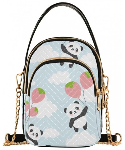 Panda Crossbody Bag for Women Cell Phone Purse Wallet with Removable Chain Shoulder Handbag for Travel Work Phone Passport $1...