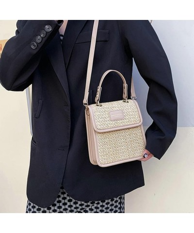 Women's Straw Shoulder Bag Woven Purse Summer Handwoven Tote Bag Small Crossbody Handbag for Beach Travel Khaki $14.99 Should...