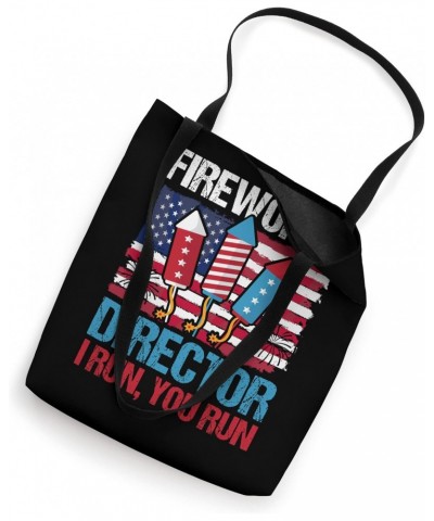 4th of July Fireworks Director I Run You Run Funny USA Flag Tote Bag $15.33 Totes