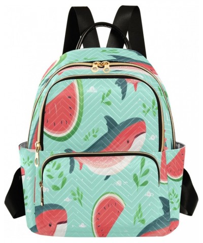 Whale Watermelon Women Backpack Purse Travel Daypack Shoulder Bag $18.54 Backpacks