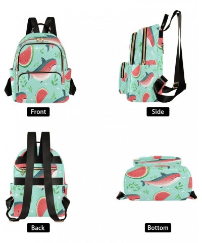 Whale Watermelon Women Backpack Purse Travel Daypack Shoulder Bag $18.54 Backpacks