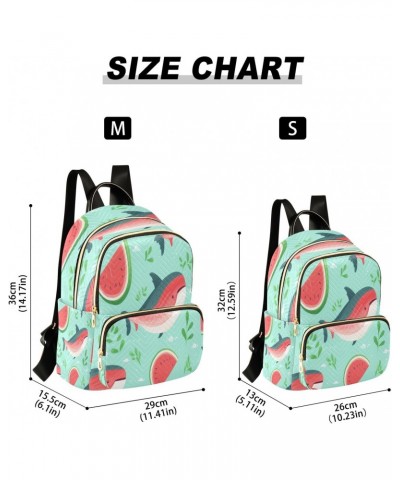 Whale Watermelon Women Backpack Purse Travel Daypack Shoulder Bag $18.54 Backpacks