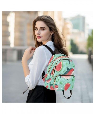 Whale Watermelon Women Backpack Purse Travel Daypack Shoulder Bag $18.54 Backpacks