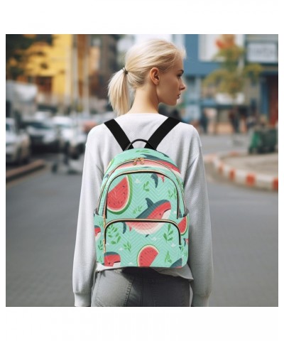 Whale Watermelon Women Backpack Purse Travel Daypack Shoulder Bag $18.54 Backpacks