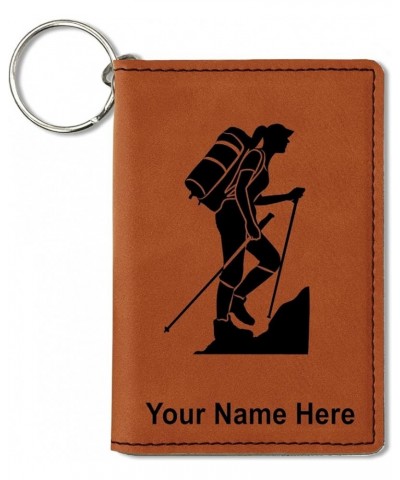 ID Holder Wallet, Hiker Woman, Personalized Engraving Included (Teal) Dark Brown $11.76 Wallets