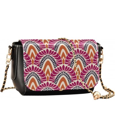 Mandalas India Flower Crossbody Bags for Women, Trendy Small Shoulder Bag, PU Leather Clutch Purse Underarm Handbag Satchel H...