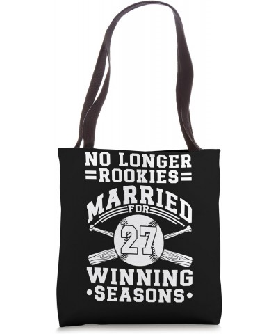 27th Wedding Anniversary Baseball Couple Husband Wife 27 Tote Bag $13.92 Totes