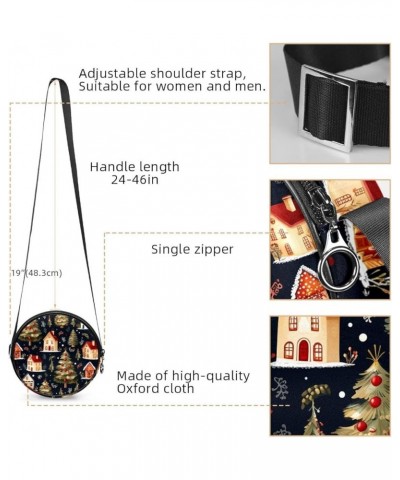 Women Fashionable Crossbody Bag – Versatile Round Bag for Every Occasion, Christmas Tree Print Color3 $12.59 Crossbody Bags