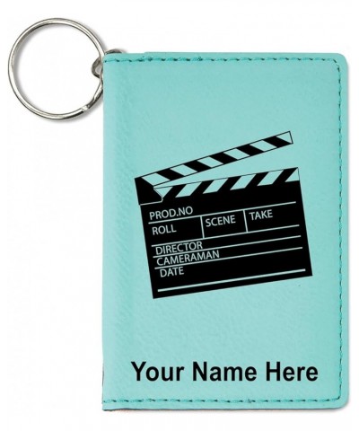 ID Holder Wallet, Movie Clapperboard, Personalized Engraving Included (Teal) Teal $11.48 Wallets