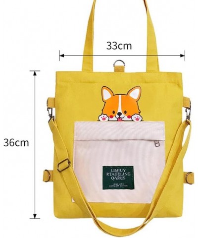 Shiba Inu Kawaii Cartoon Shoulder Bag - Akita Dog Lover Gift Tote Bag Black Akita Bag $10.34 Totes