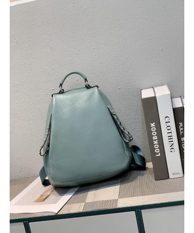 Leather Backpack Rucksack for Women Genuine Leather Satchel Shoulder Travel Bag Backpack Purse (Blue) (Size : Blue) Blue $67....