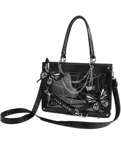 Gothic Bag Halloween Butterfly Spiders Net Shoulder Bags for Girl Women Punk Style Lolitas JK Uniform Messenger Bag White $42...