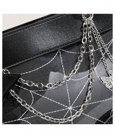 Gothic Bag Halloween Butterfly Spiders Net Shoulder Bags for Girl Women Punk Style Lolitas JK Uniform Messenger Bag White $42...