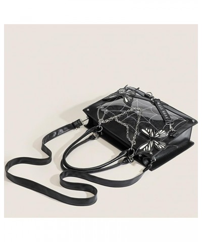 Gothic Bag Halloween Butterfly Spiders Net Shoulder Bags for Girl Women Punk Style Lolitas JK Uniform Messenger Bag White $42...