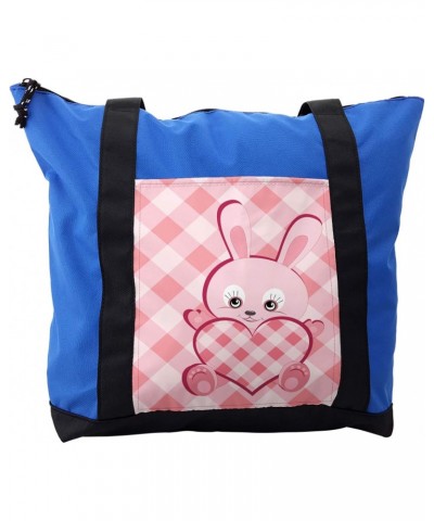 Cartoon Shoulder Bag, Diamond Shape Bunny Heart, Durable with Zipper $16.80 Shoulder Bags