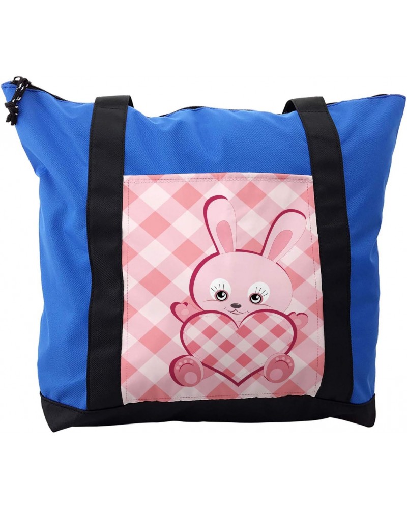 Cartoon Shoulder Bag, Diamond Shape Bunny Heart, Durable with Zipper $16.80 Shoulder Bags