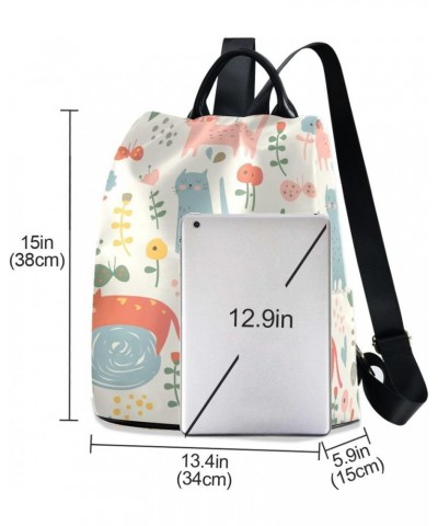 Backpack Purse for Women Fashion Travel Anti-theft Cute Cats Kitty Kitten Daypack Casual Shoulder Bag Medium Size $17.95 Back...