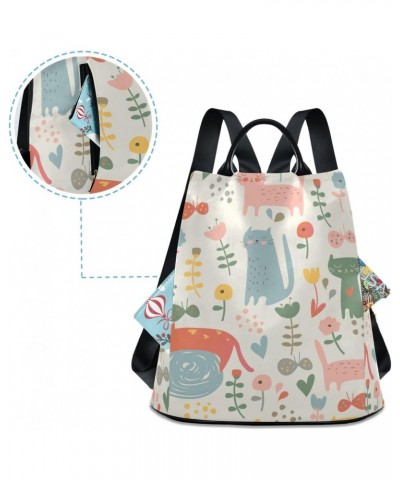 Backpack Purse for Women Fashion Travel Anti-theft Cute Cats Kitty Kitten Daypack Casual Shoulder Bag Medium Size $17.95 Back...