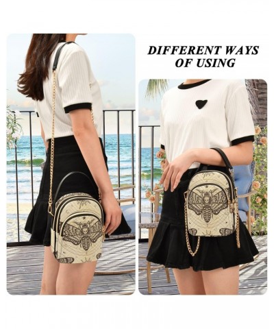 Small Crossbody Bags for Women Trendy Skull Butterfly Moon Sun Travel Sling Bag Women's Crossbody Handbags Satchel Bags $11.7...