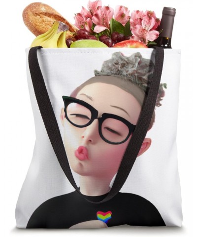 Proud lesbian girl LGBT lover bisexual rainbow lesbian pride Tote Bag $17.10 Totes