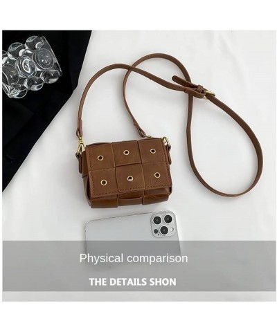 Personalized PU Small Bag Korean Style Fashion Retro Ladies Shoulder Crossbody Woven Bag Beige $13.06 Shoulder Bags