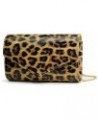 Leopard Evening Handbag Women Envelope Clutch Patent Leather Glossy Purse with Shoulder Chain Strap Brown Leopard $10.71 Even...