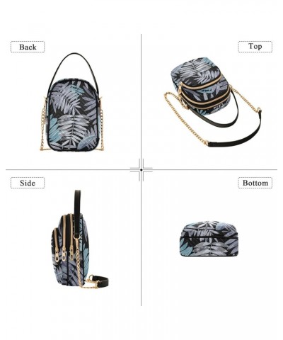 Leave Pattern Handbags for Women Crossbody Bag Chain Strap Crossbody Bag Watercolor Floral Pattern 1 $11.77 Crossbody Bags