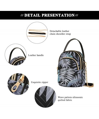 Leave Pattern Handbags for Women Crossbody Bag Chain Strap Crossbody Bag Watercolor Floral Pattern 1 $11.77 Crossbody Bags