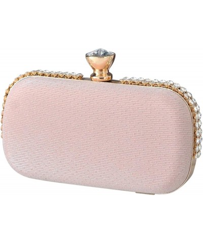 Ladies Clutch Bag Sparkly Rhinestone Evening Bag Women Charming Glittering Handbag Pink $25.02 Evening Bags